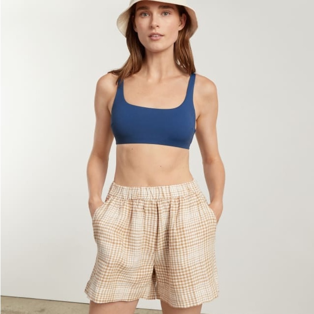 (BN32) Everlane Blue The Square-Neck Bikini Top ONLY, Size Large, NWT - Picture 7 of 8